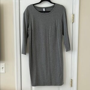 Old Navy Gray 3/4 Sleeve Dress